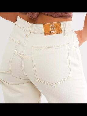 We The Free Cream High-Rise Jeans for Women